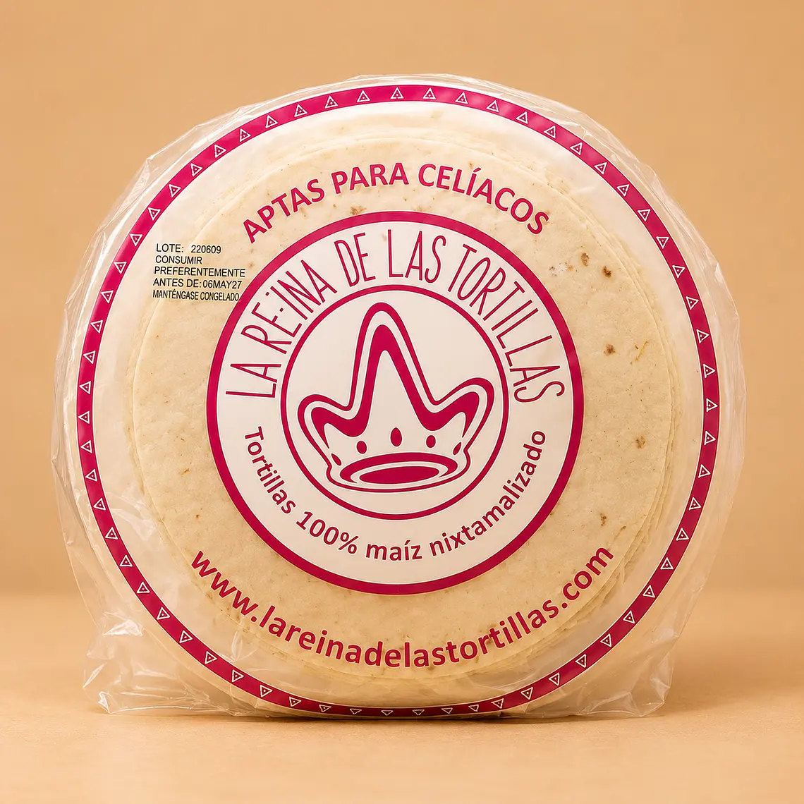 White Corn Tortillas 10cm, La Reina de las Tortillas, 500g 1