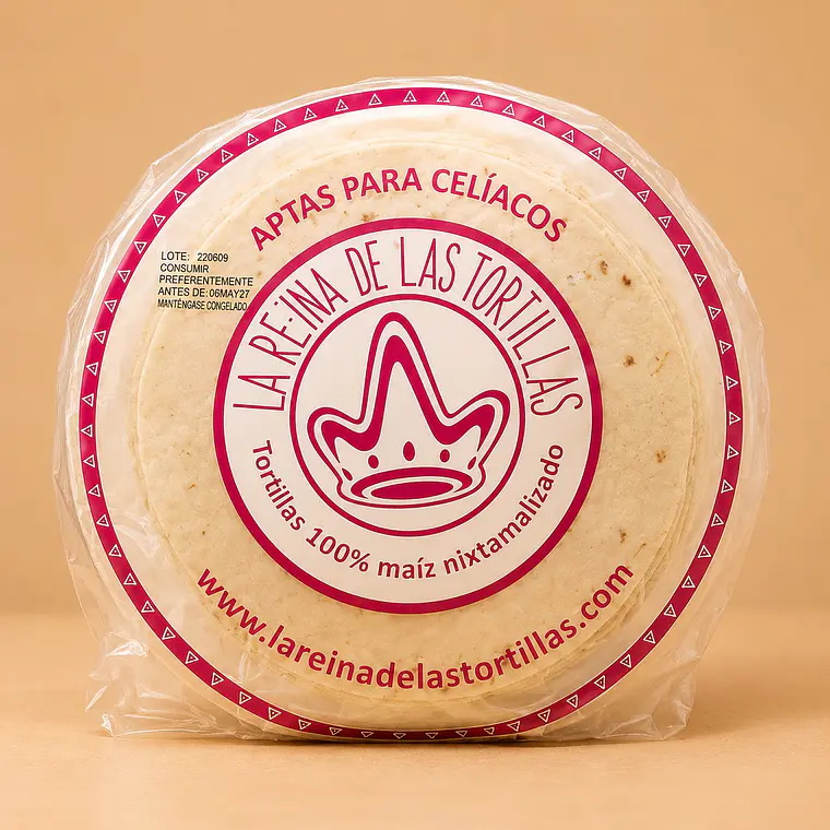 White Corn Tortillas 10cm, La Reina de las Tortillas, 500g 1
