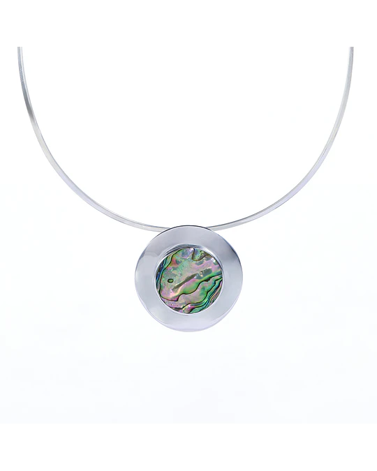 Dije Gotas de Plata Abalone 