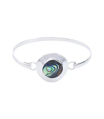 Pulsera Olas de Plata Abalone