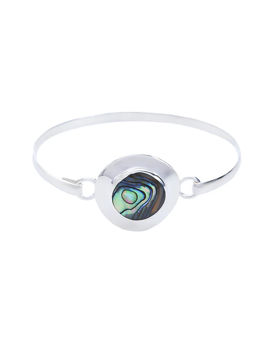 Pulsera Olas de Plata Abalone