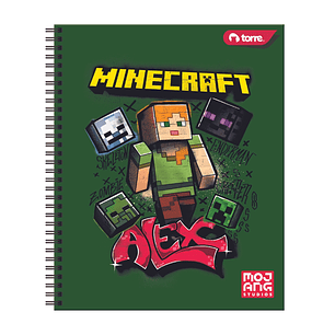 Cuaderno Universitario Torre Minecraft 7mm 100 hojas