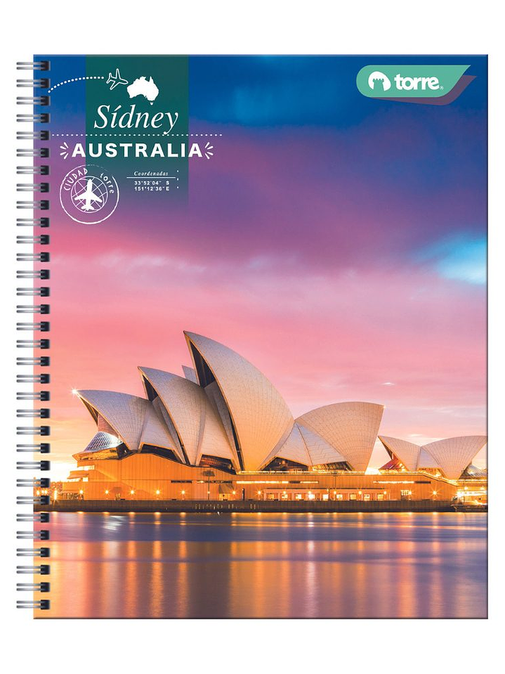 Cuaderno Universitario Torre Clásico Ciudad 7mm 100 hojas (Modelos 2026) 2