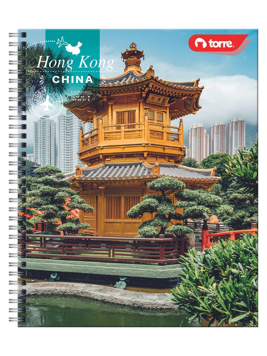 Cuaderno Universitario Torre Clásico Ciudad 7mm 100 hojas (Modelos 2026) 9