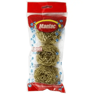 Esponja de olla dorada Manlac paquete 3 unidades