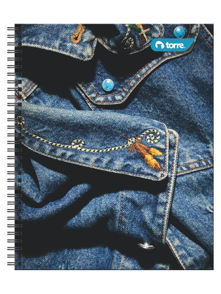 Cuaderno Universitario Torre Clásico Jeans 7mm 100 hojas 2