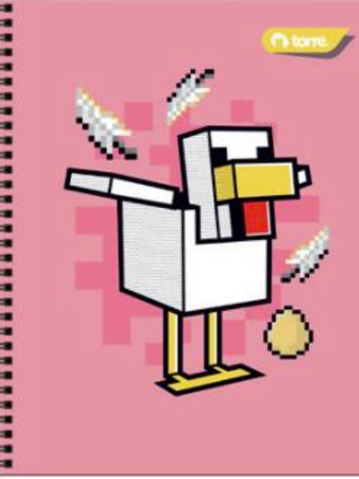 Cuaderno Universitario Torre Minecraft 7mm 100 hojas 12