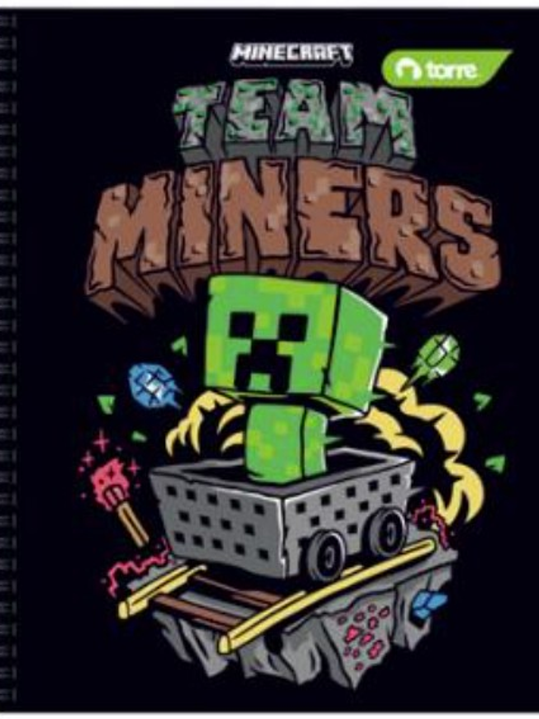 Cuaderno Universitario Torre Minecraft 7mm 100 hojas 13