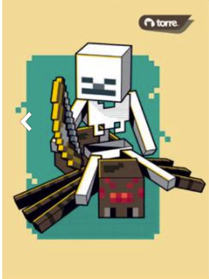 Cuaderno Universitario Torre Minecraft 7mm 100 hojas 15