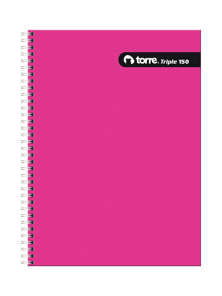 Cuaderno Torre triple liso Matemáticas 7mm 150 hojas 4