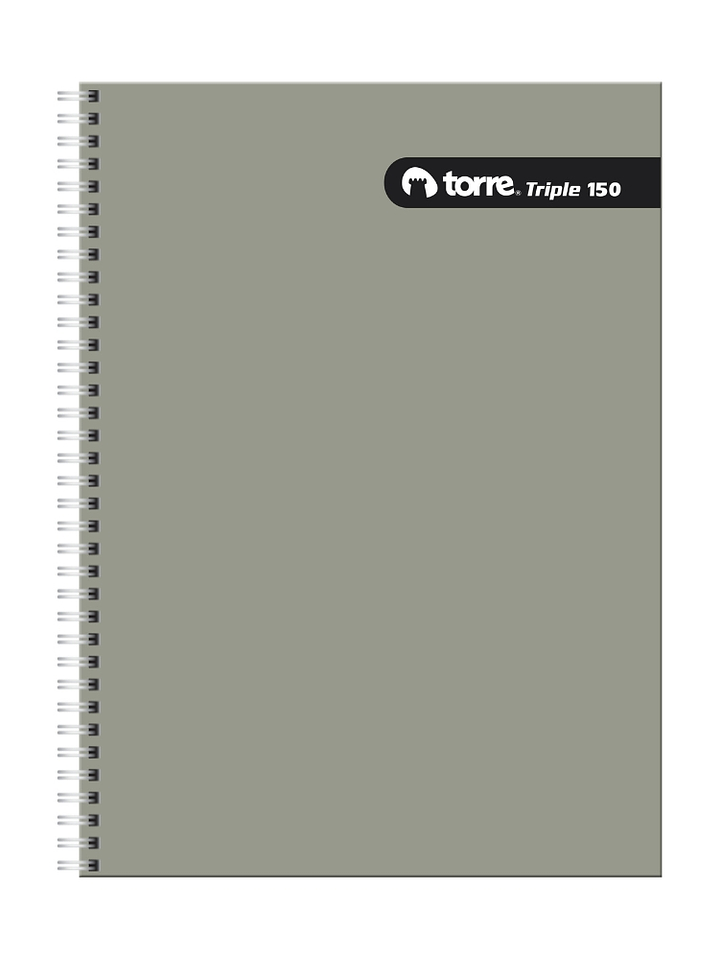 Cuaderno Torre triple liso Matemáticas 7mm 150 hojas 5