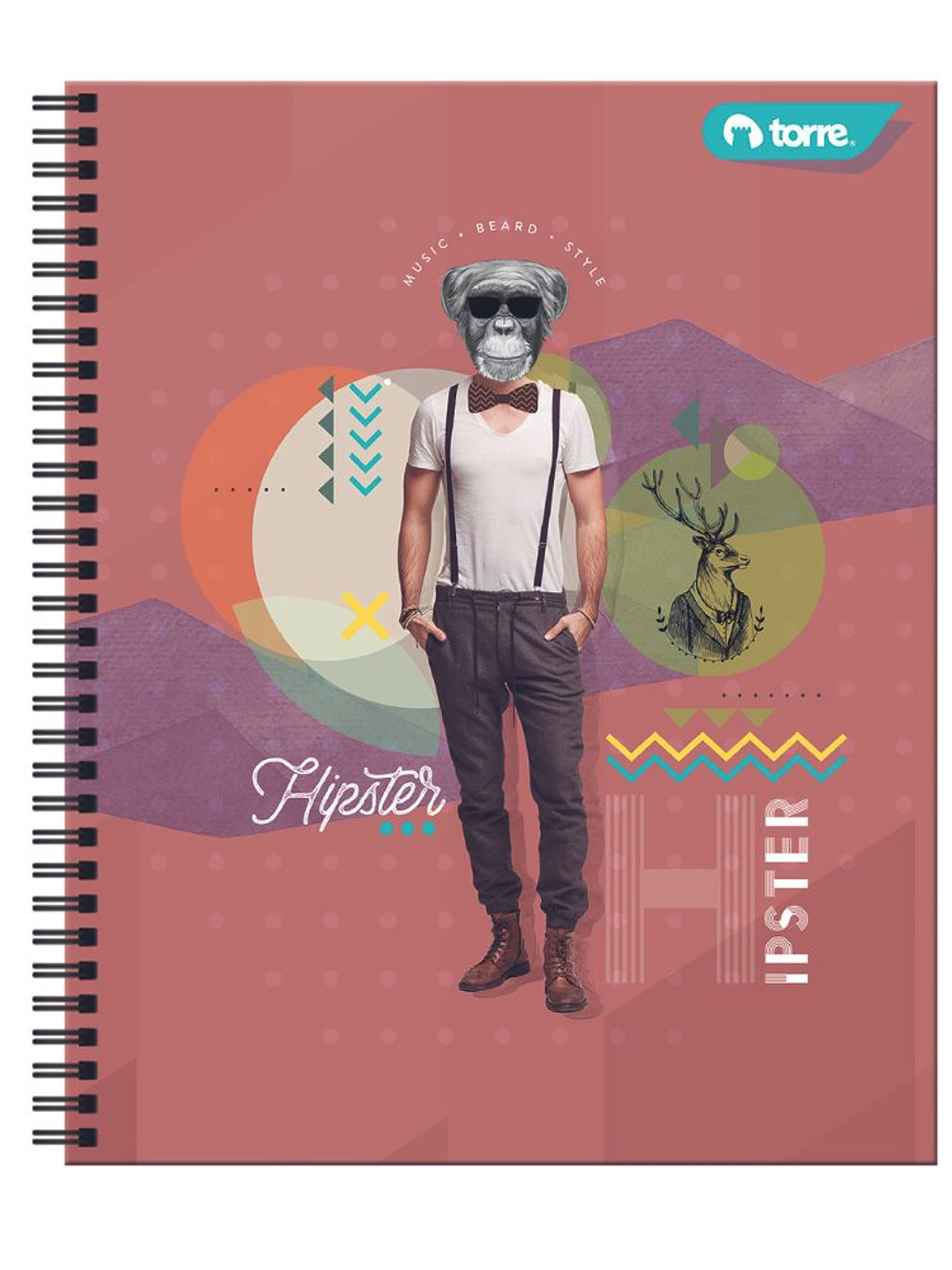 Cuaderno Universitario Torre Clásico Hombre 7mm 100 hojas 4