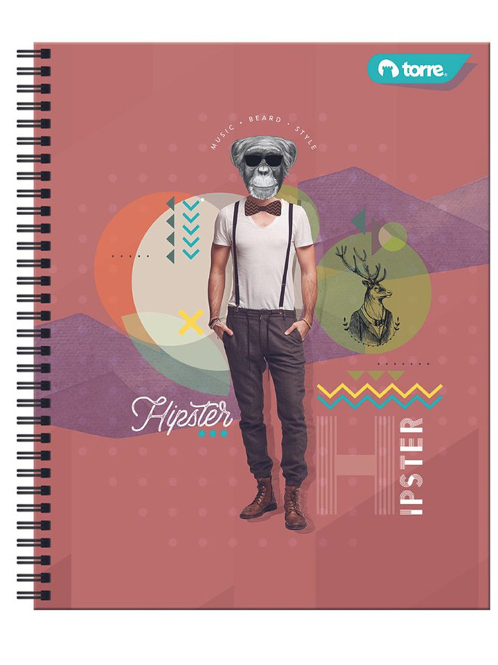 Cuaderno Universitario Torre Clásico Hombre 7mm 100 hojas 4