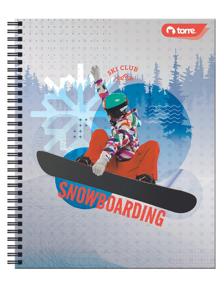 Cuaderno Universitario Torre Clásico Hombre 7mm 100 hojas 5