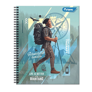 Cuaderno Universitario Torre Clásico Hombre 7mm 100 hojas