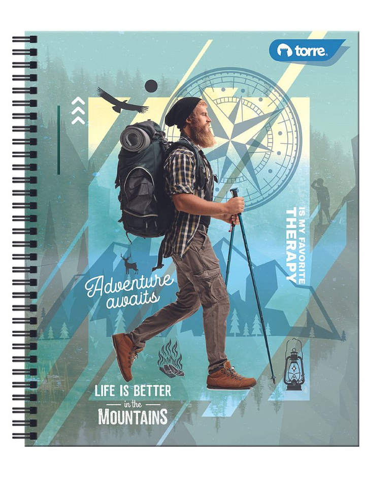 Cuaderno Universitario Torre Clásico Hombre 7mm 100 hojas 1