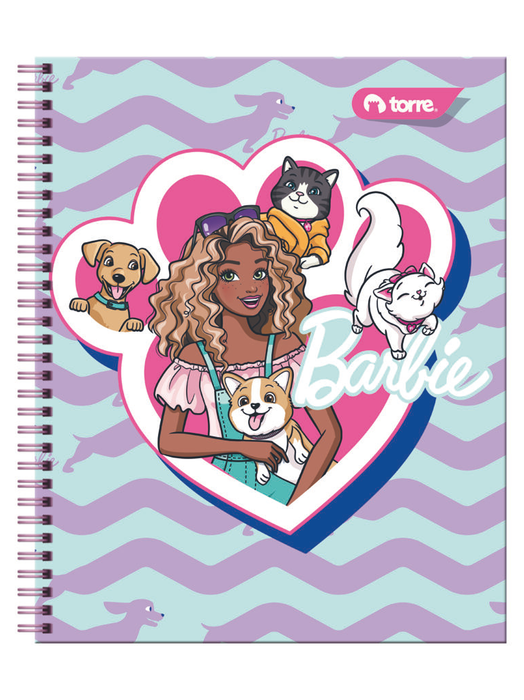 Cuaderno Universitario Torre Clásico Barbie 7mm 100 hojas 10