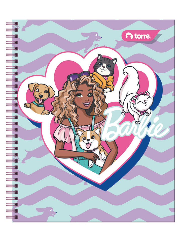 Cuaderno Universitario Torre Clásico Barbie 7mm 100 hojas 10