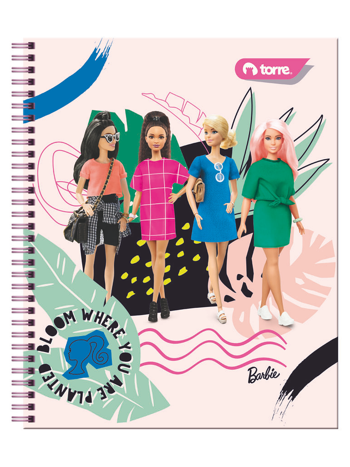 Cuaderno Universitario Torre Clásico Barbie 7mm 100 hojas 11