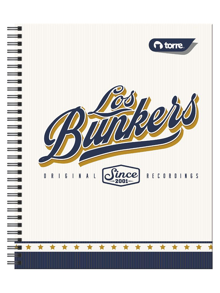 Cuaderno Universitario Clásico Los Bunkers 7mm 100hjs. 7