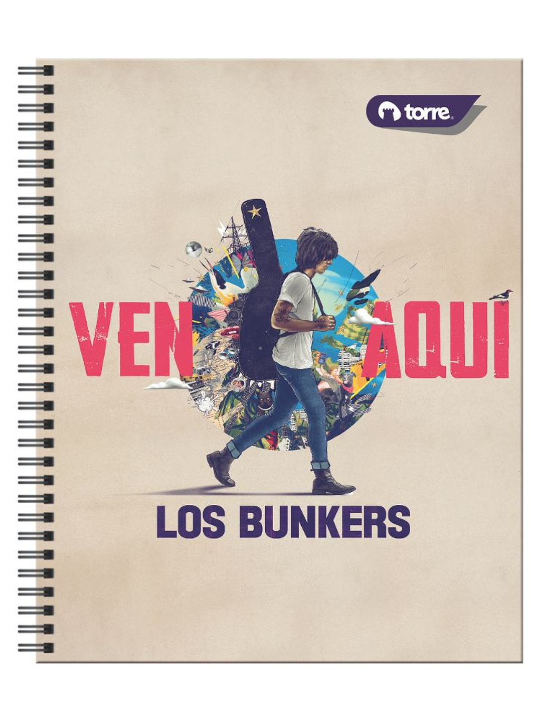 Cuaderno Universitario Clásico Los Bunkers 7mm 100hjs. 1