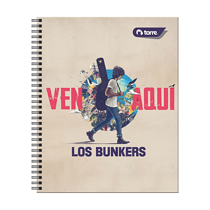 Cuaderno Universitario Clásico Los Bunkers 7mm 100hjs.