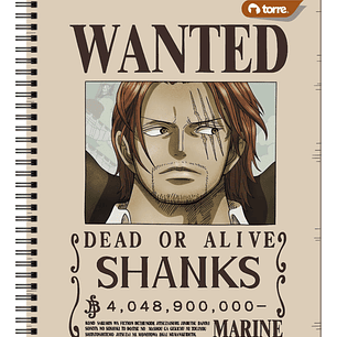 Cuaderno Universitario Torre Clásico One Piece 7mm 100 hojas