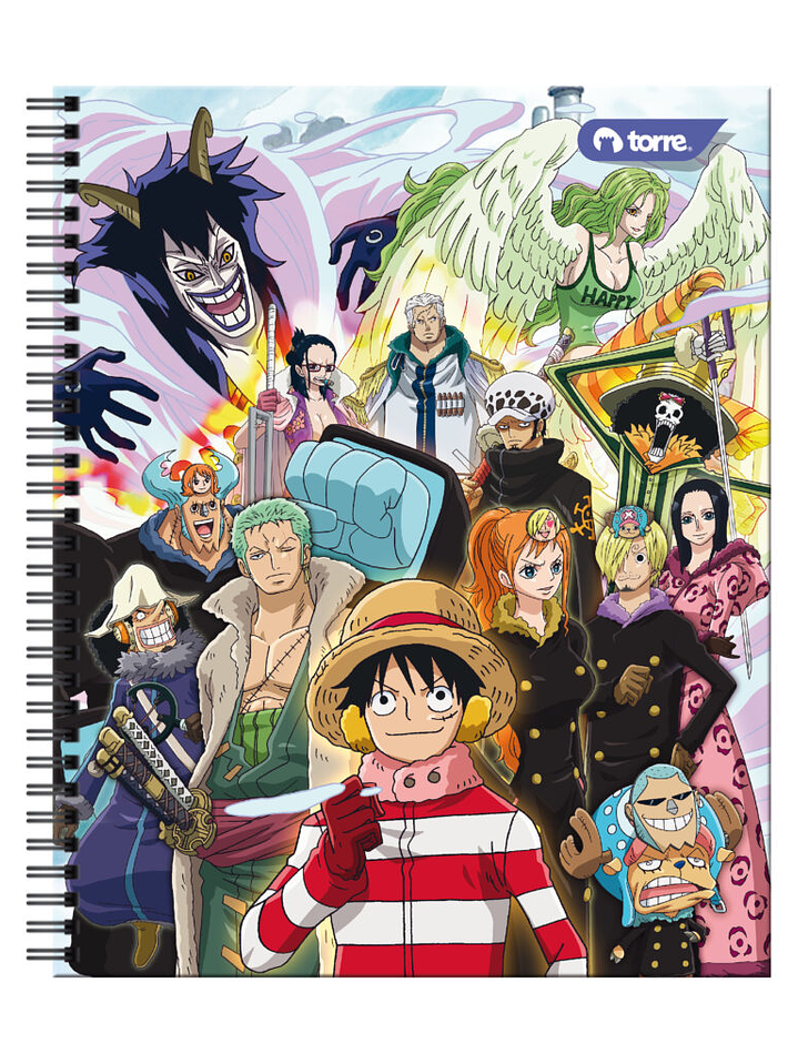 Cuaderno Universitario Torre Clásico One Piece 7mm 100 hojas 7