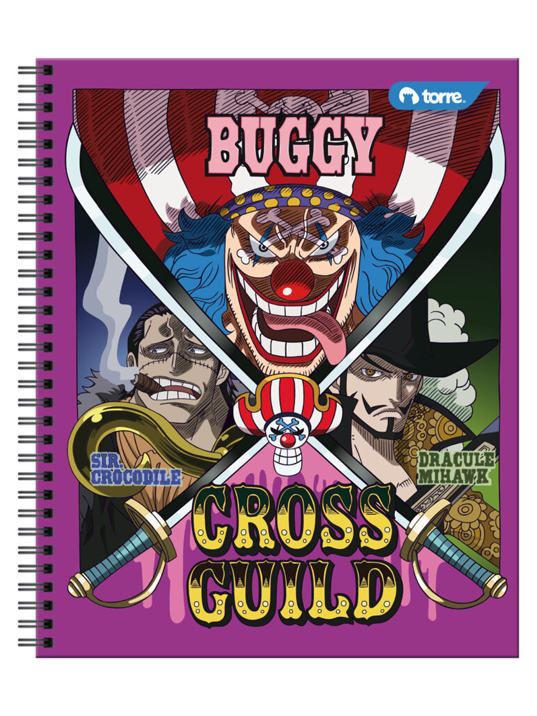 Cuaderno Universitario Torre Clásico One Piece 7mm 100 hojas 8