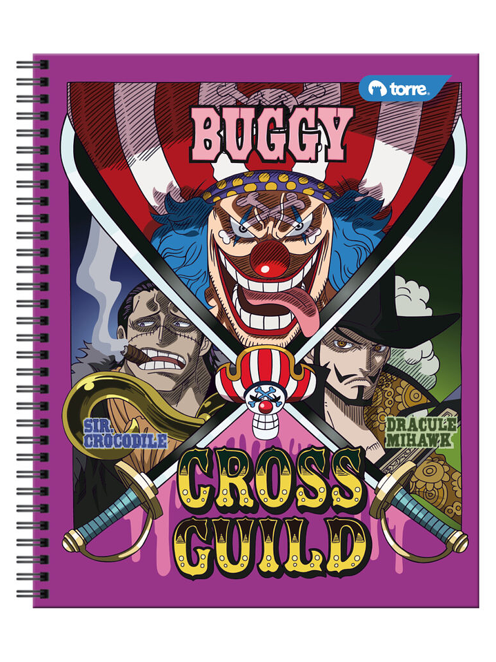 Cuaderno Universitario Torre Clásico One Piece 7mm 100 hojas 8