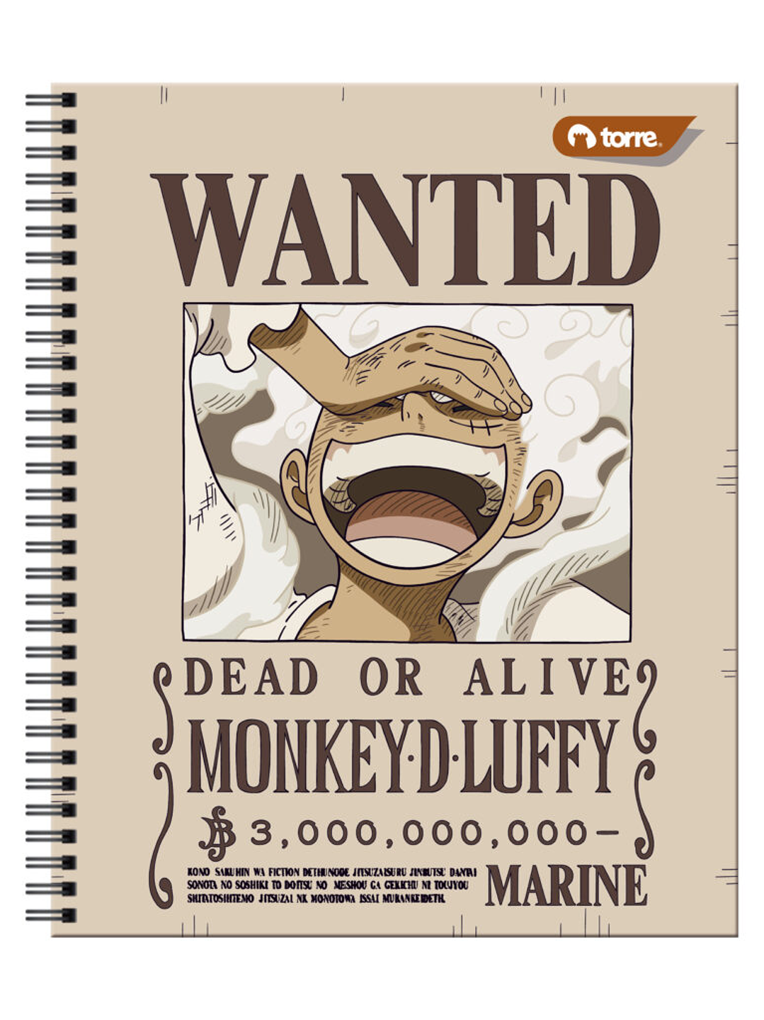Cuaderno Universitario Torre Clásico One Piece 7mm 100 hojas 9