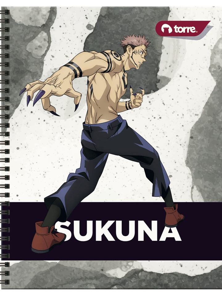 Cuaderno Universitario Torre Clásico Jujutsu 7mm 100 hojas 8