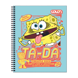 Cuaderno  Universitario Colon Bob Esponja 7mm 100 hojas