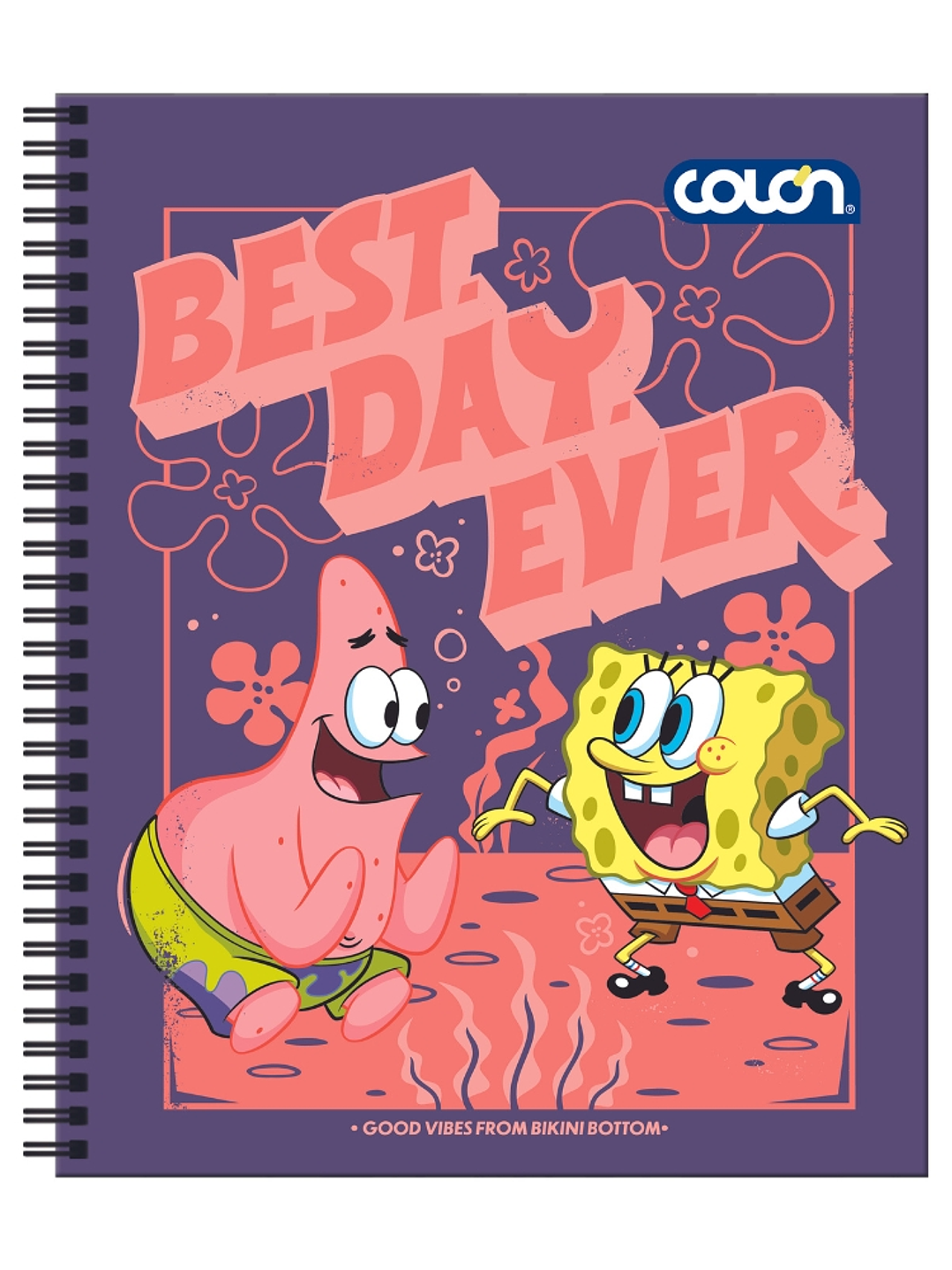 Cuaderno  Universitario Colon Bob Esponja 7mm 100 hojas 5