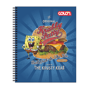 Cuaderno  Universitario Colon Bob Esponja 7mm 100 hojas