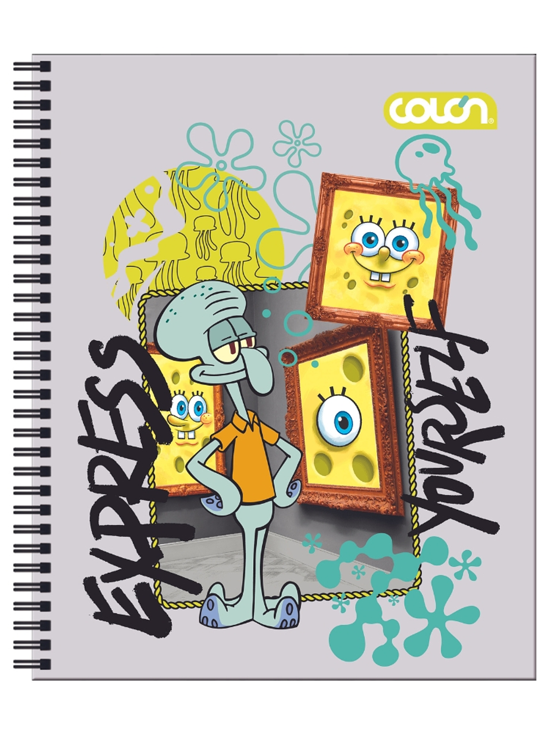 Cuaderno  Universitario Colon Bob Esponja 7mm 100 hojas 3