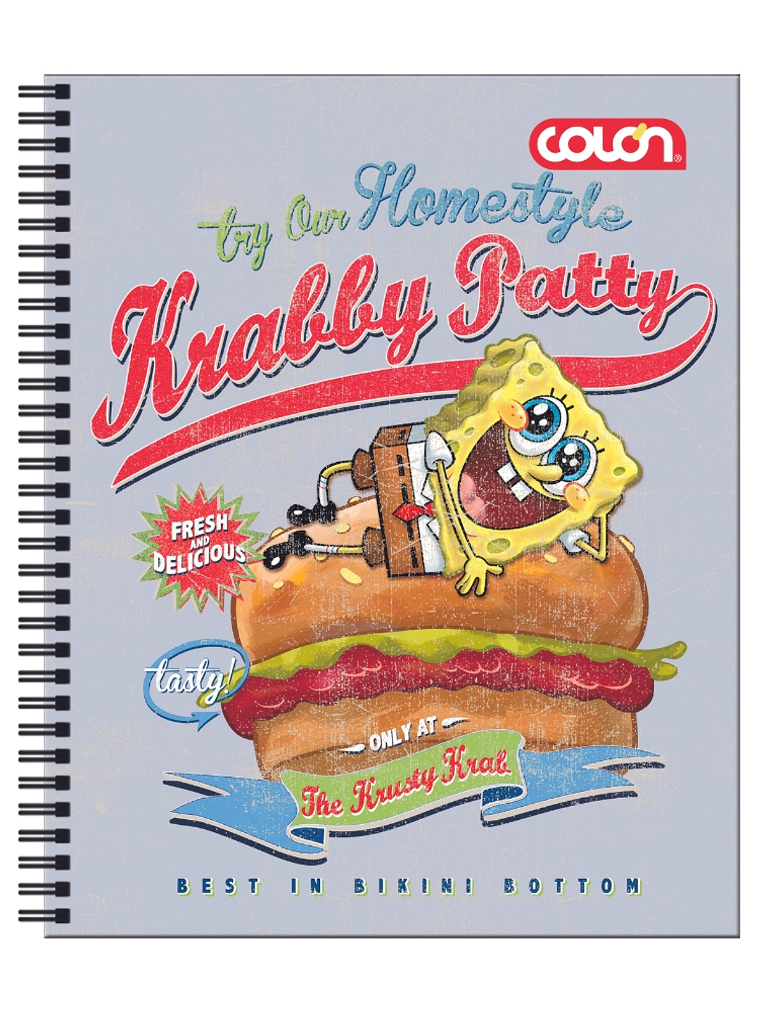 Cuaderno  Universitario Colon Bob Esponja 7mm 100 hojas 11