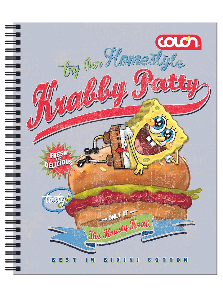 Cuaderno  Universitario Colon Bob Esponja 7mm 100 hojas 11