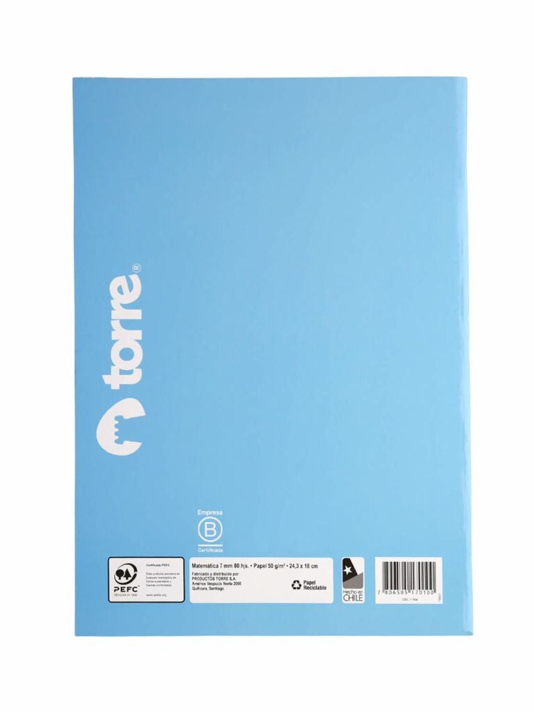 Cuaderno Torre College Liso 7mm 80 hojas 1