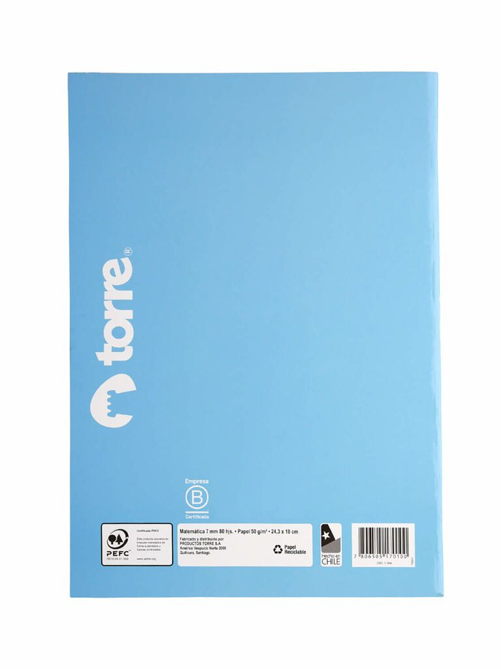 Cuaderno Torre College Liso 7mm 80 hojas 1
