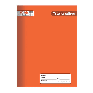 Cuaderno Torre College Liso 5mm 80 hojas
