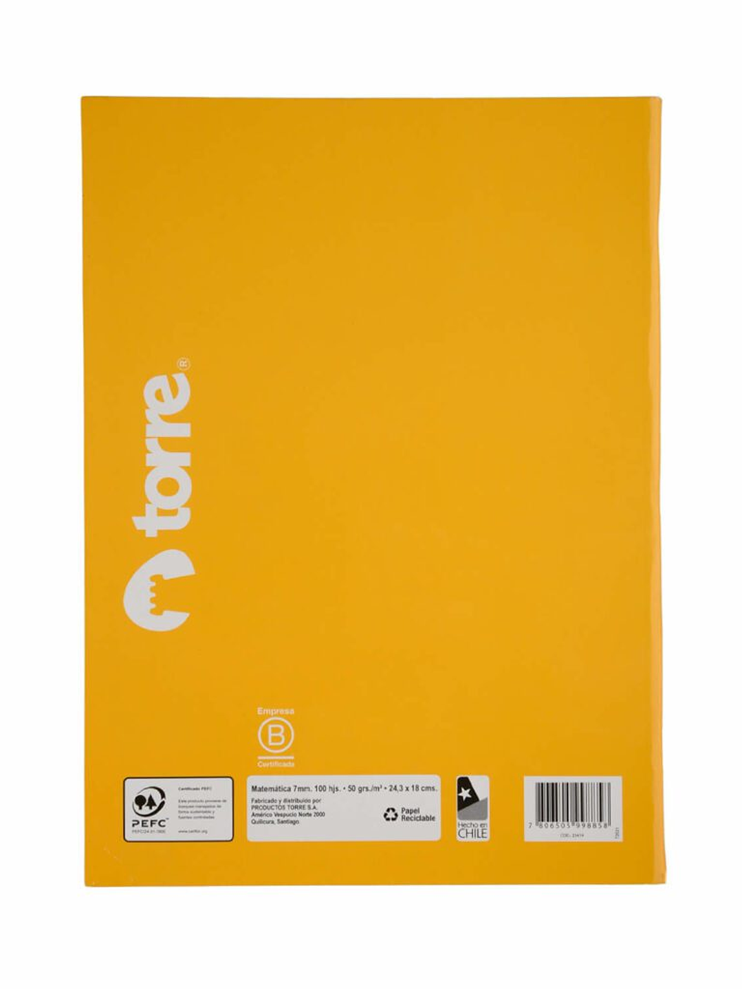 Cuaderno Torre College Liso 7mm 100 hojas 9