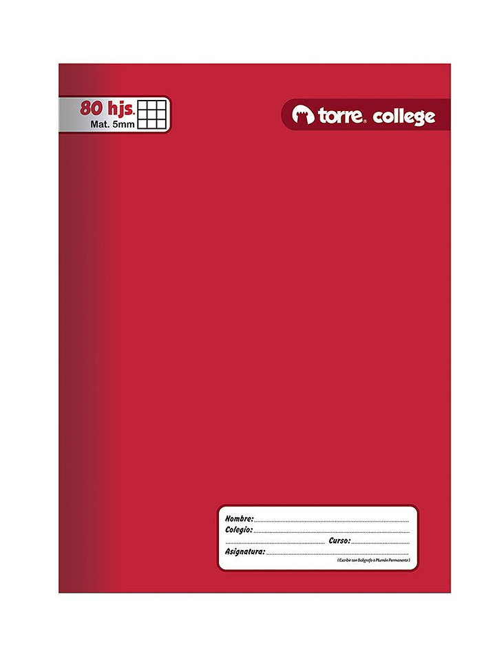 Cuaderno Torre College Liso 5mm 100 hojas 1