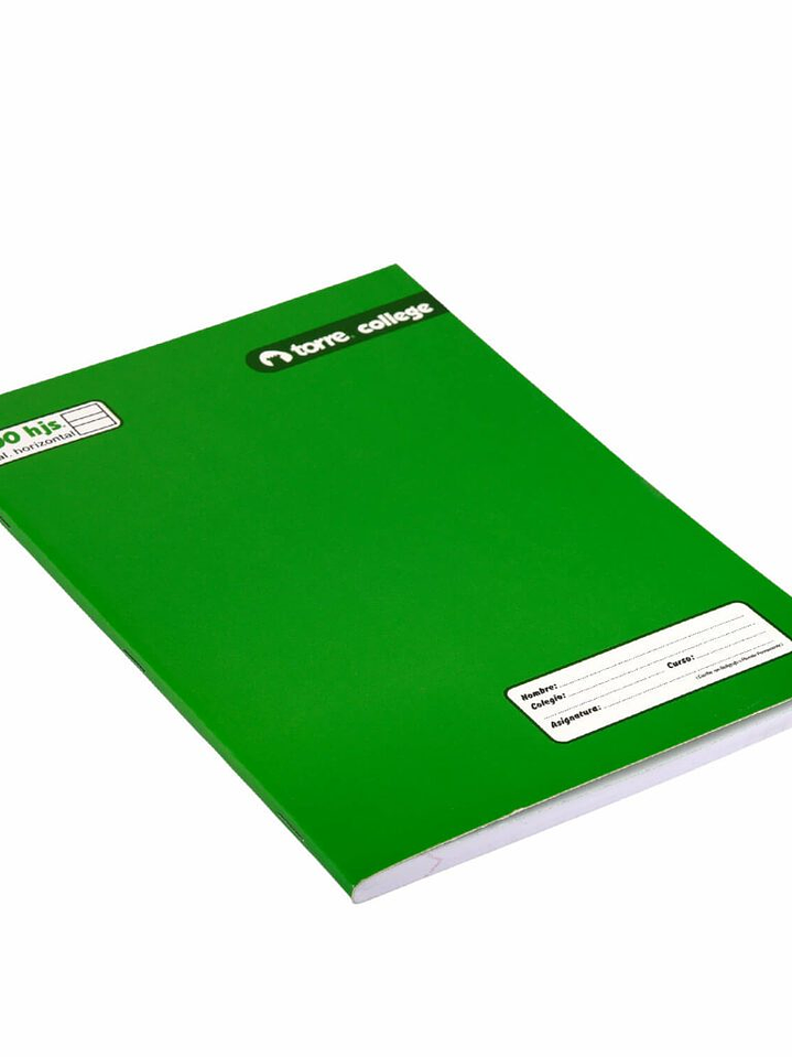 Cuaderno Torre College Liso Caligrafía horizontal 100 hojas 3
