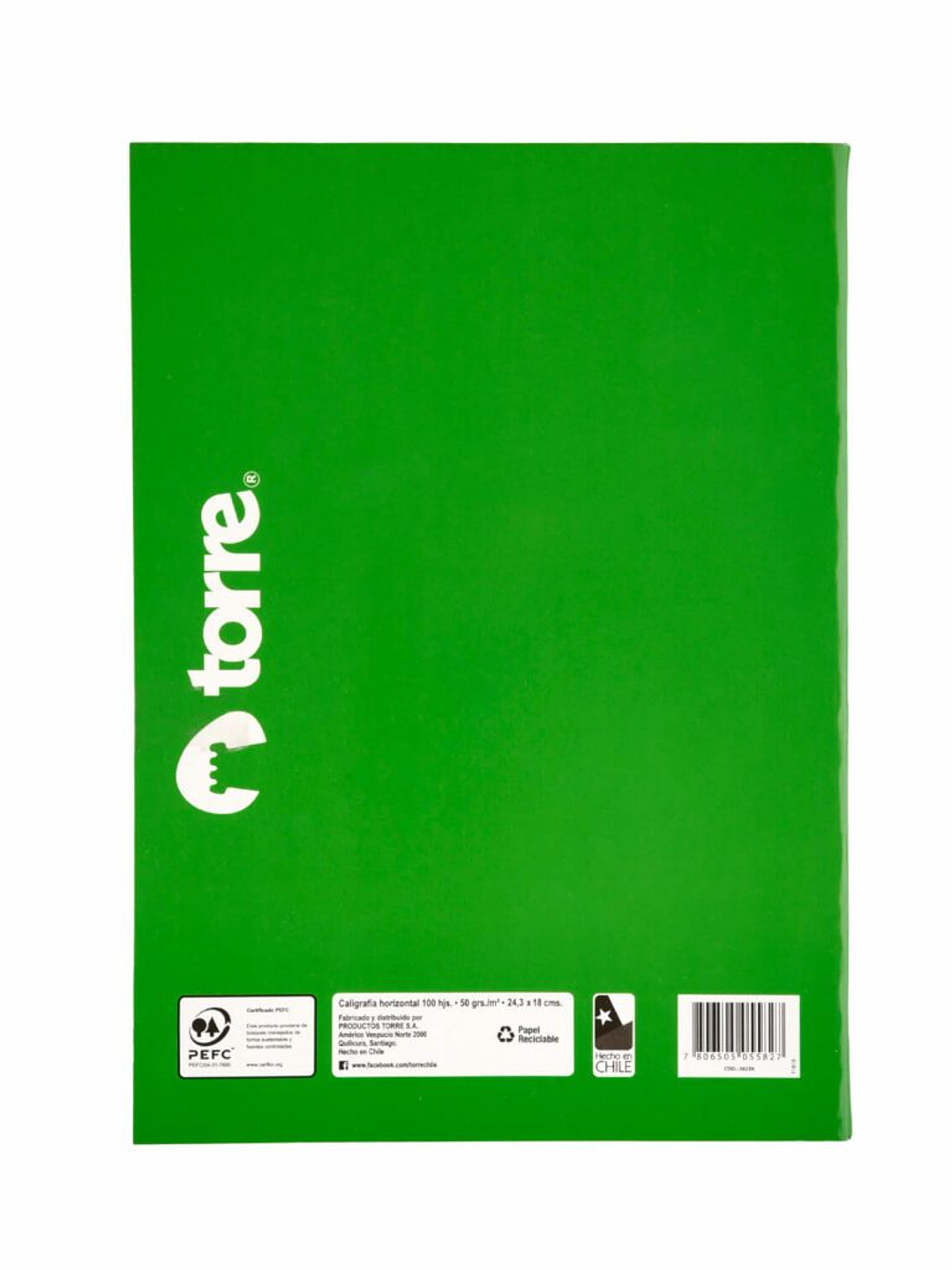 Cuaderno Torre College Liso Caligrafía horizontal 100 hojas 2
