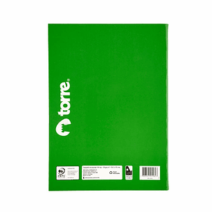 Cuaderno Torre College Liso Caligrafía horizontal 100 hojas