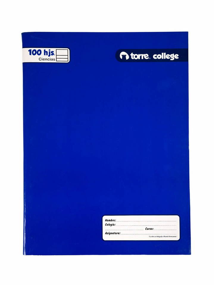 Cuaderno Torre College Liso Ciencias 100 hojas 1