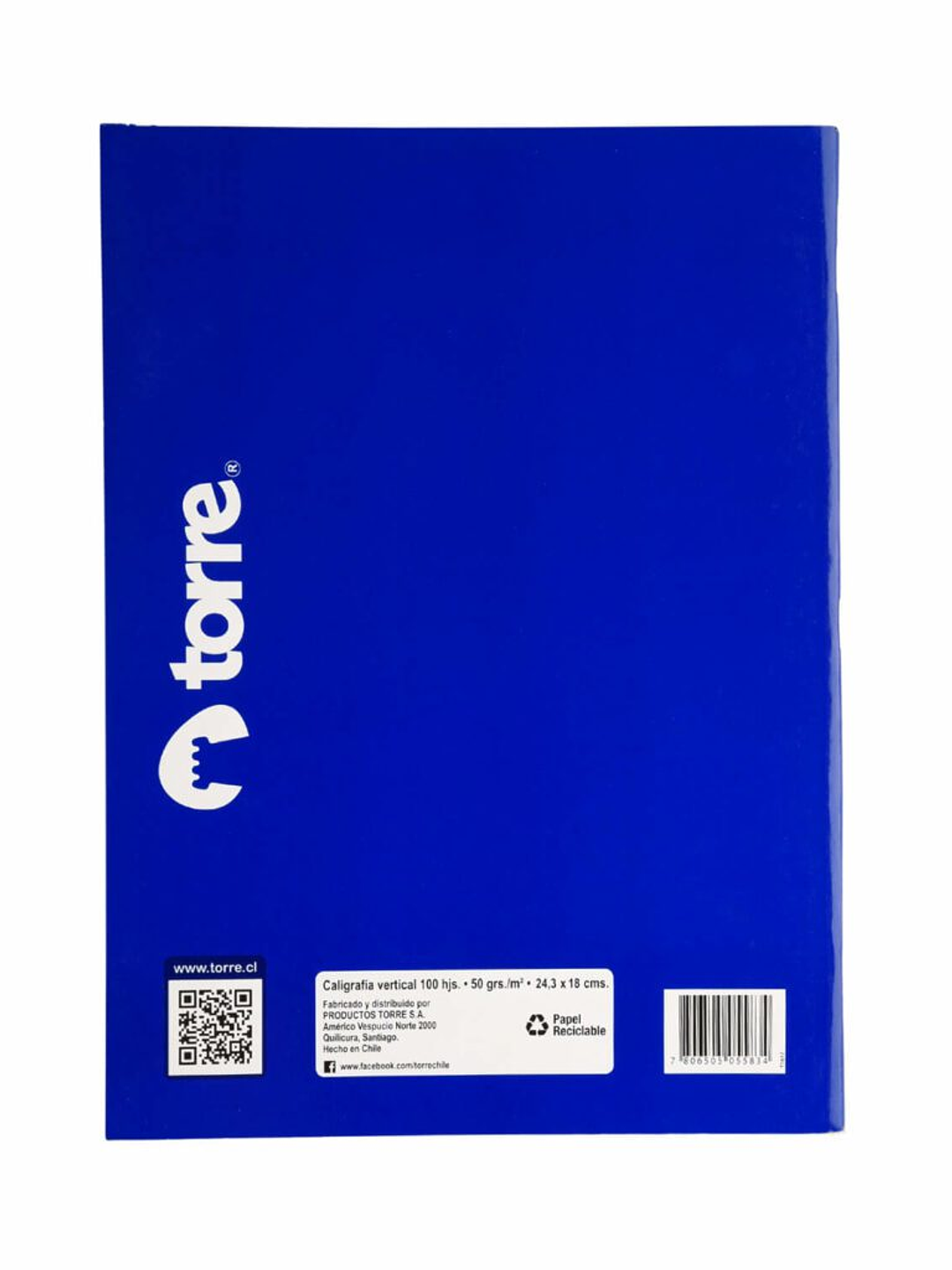 Cuaderno Torre College liso Caligrafia Vertical 100 hojas 3