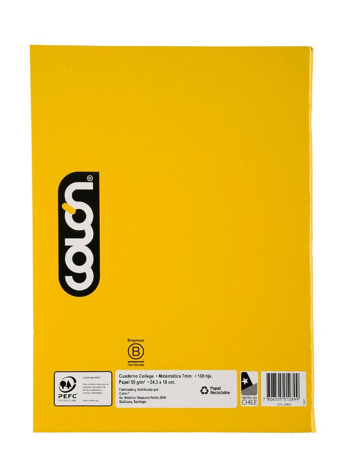 Cuaderno Colón College listo 7mm 100 hojas 9