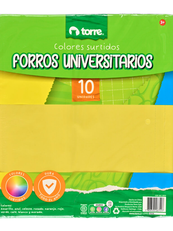 Pack Torre Forros Universitarios 10 Colores 5